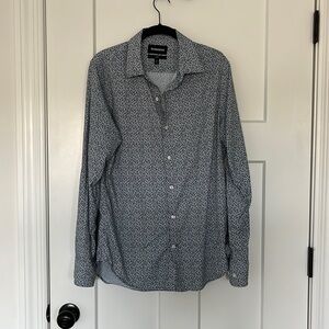 Bonobos Slim Fit Button Down Long Sleeve Blue with Floral Size M